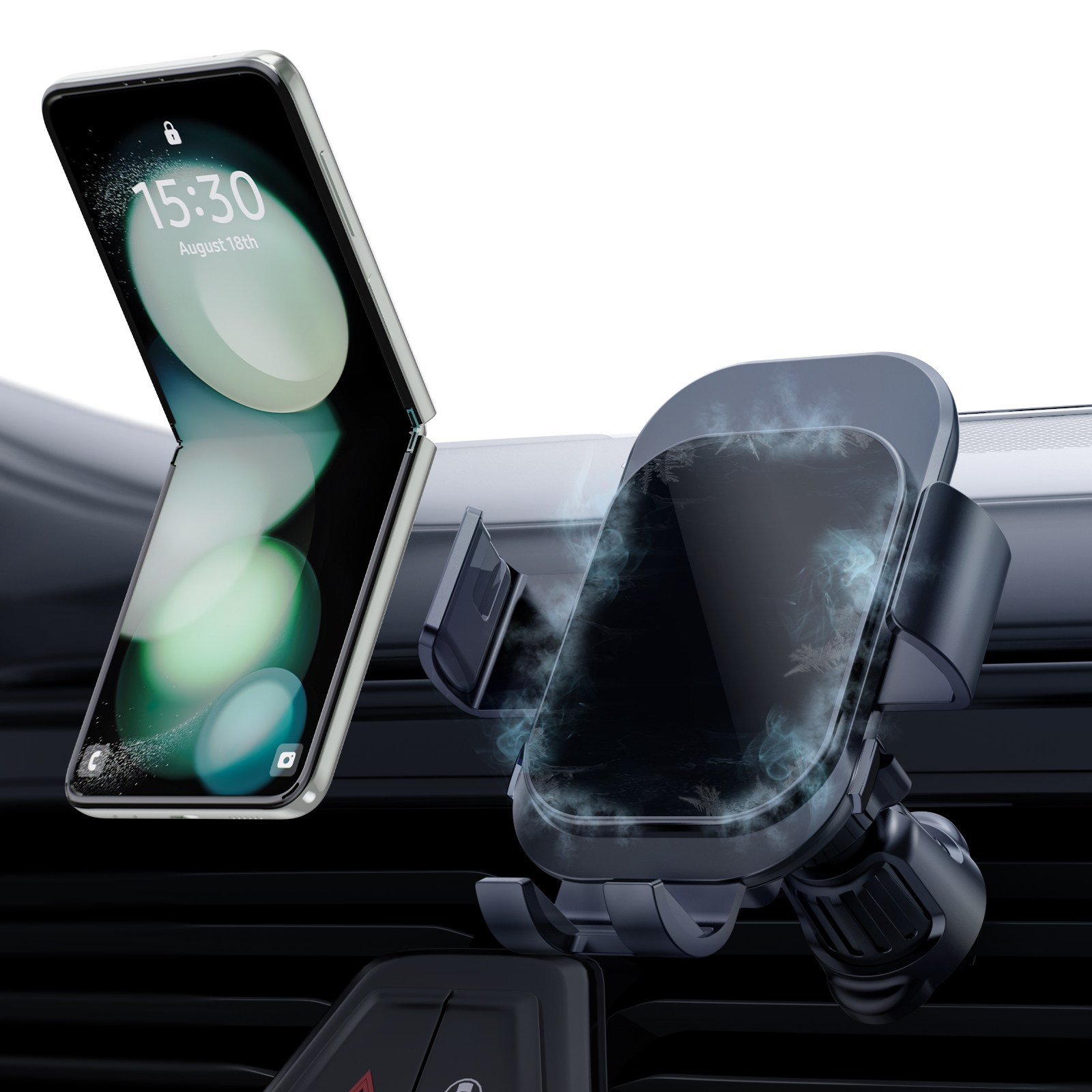 JYX 삼성 갤럭시 S Z 플립 폴드 전용 차량 무선 고속 충전 거치대 듀얼코일 반도체 냉각 자동 센서 자동 클램프 반도체 냉각 및 2.5시간 완전 충전 기능 탑재 57,900원