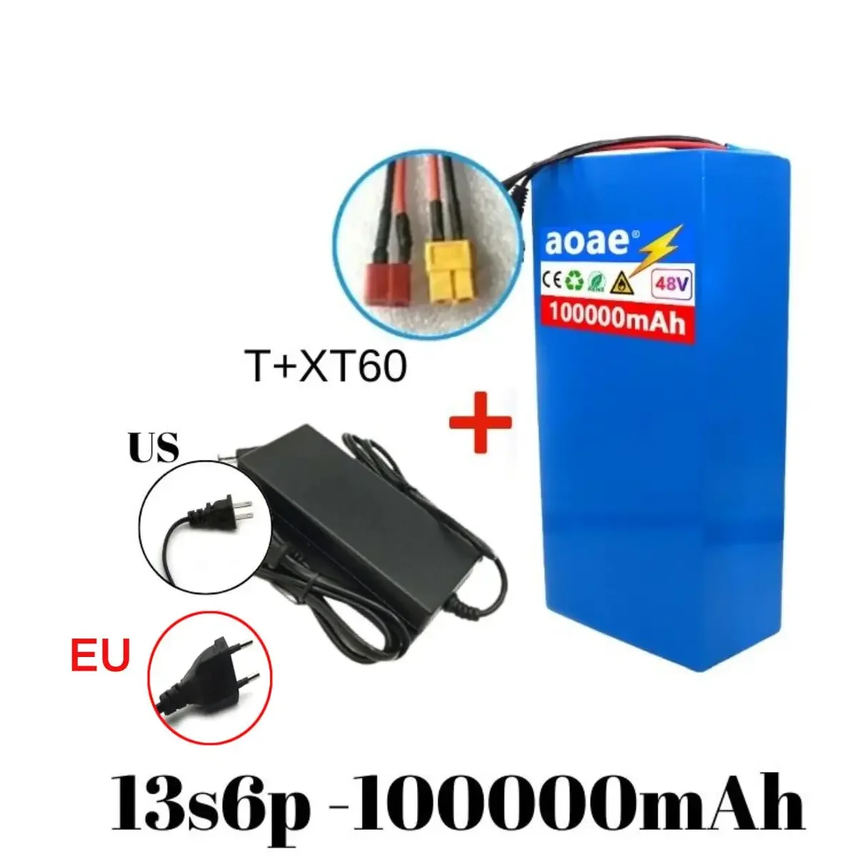 New100% 오리지널 48V 100ah 13s6p 리튬 배터리 팩 48v 100000mAh 2000W Citycoco 전동 스쿠터 배터리 내장 101,200원