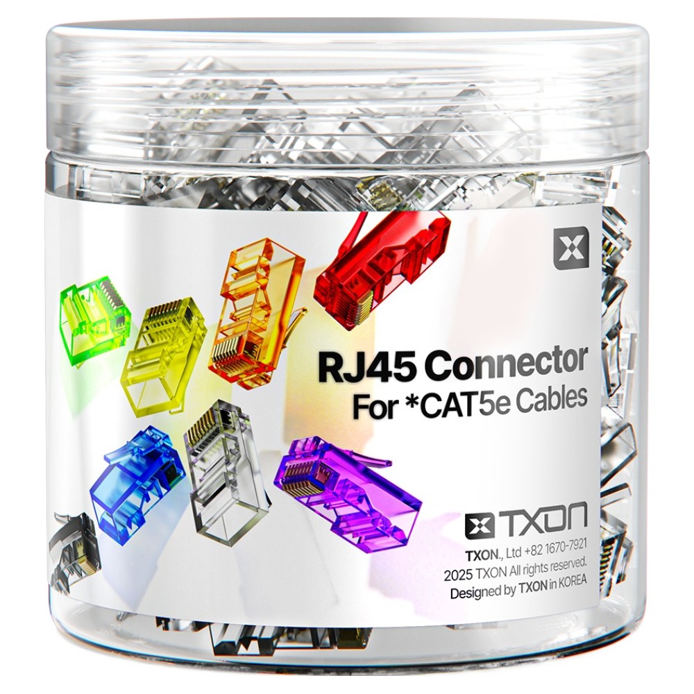 티엑스온 CAT5E RJ45 커넥터 8P8C 플러그 4,850원