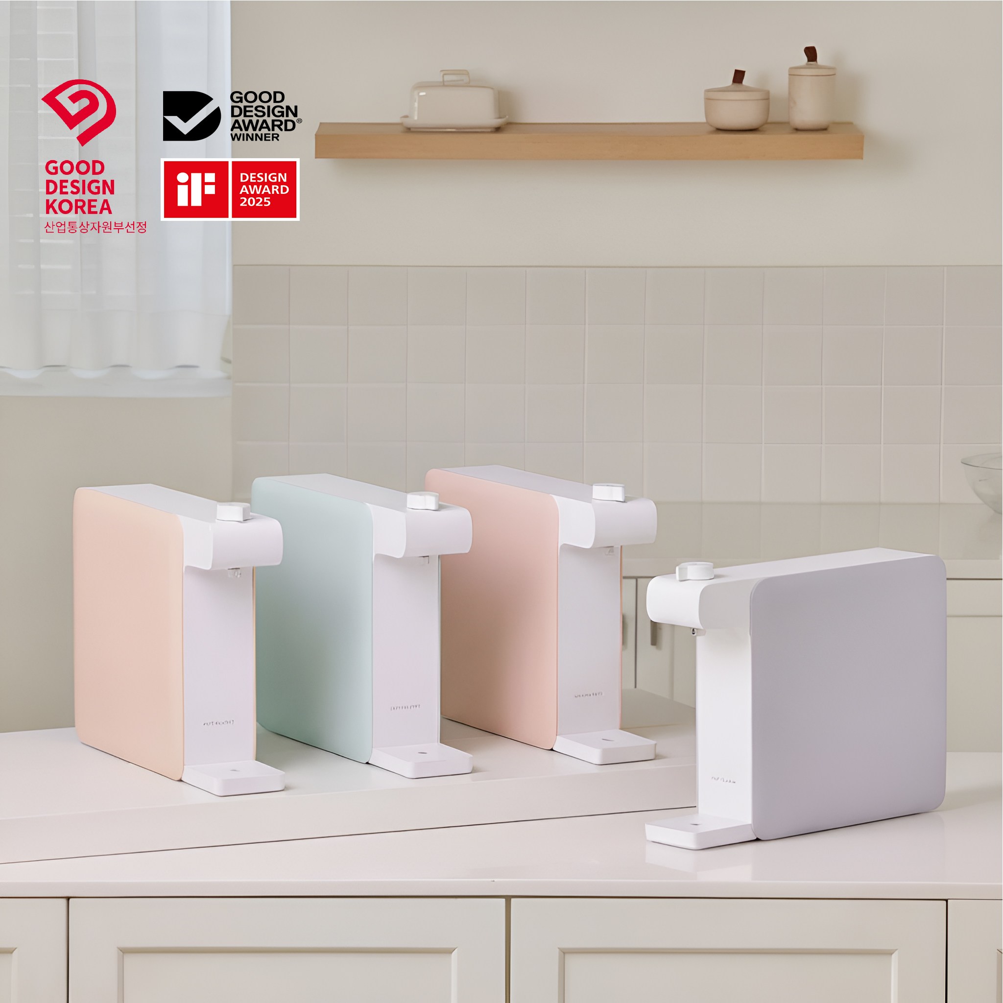 25년형 출시기념특가 퓨어발란스 무전원 직수 정수기 카운터탑 9단계 필터링 / 자가설치 / 1년치 필터포함, 코지 핑크 128,900원