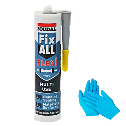 수달 픽스올 실리콘 플렉시 회색 750% 고탄성 방수 크랙보수 냄새없는 강력접착실리콘+니트릴 장갑 1개 세트 11,700원