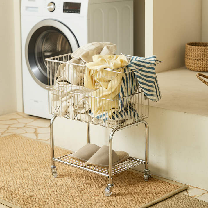 스틸룸 스테인레스 트롤리 빨래바구니 50,800원