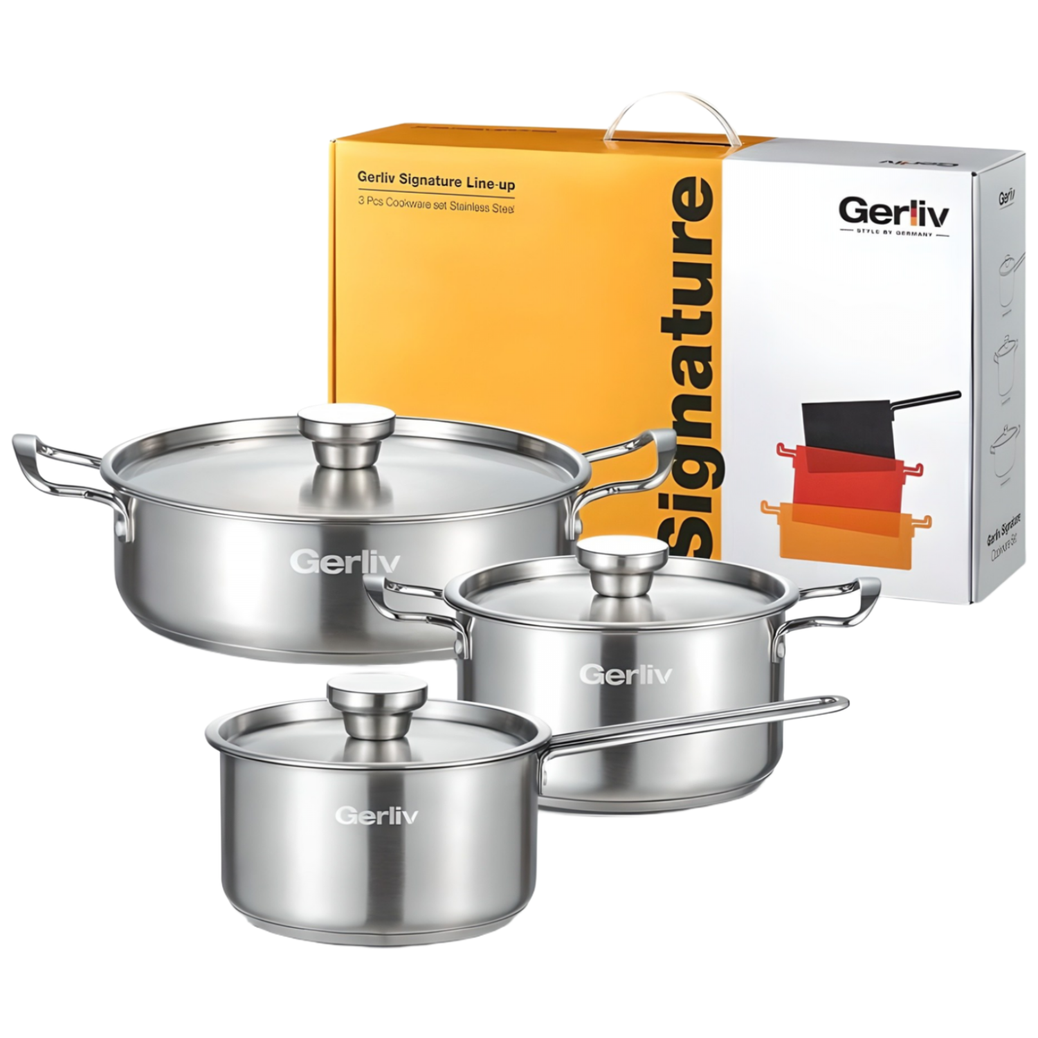 겔리브 IH 인덕션 304 스테인리스 스텐 냄비, 1개, 실버, [S+M+L] 3종 (냄비+뚜껑) 세트 45,050원