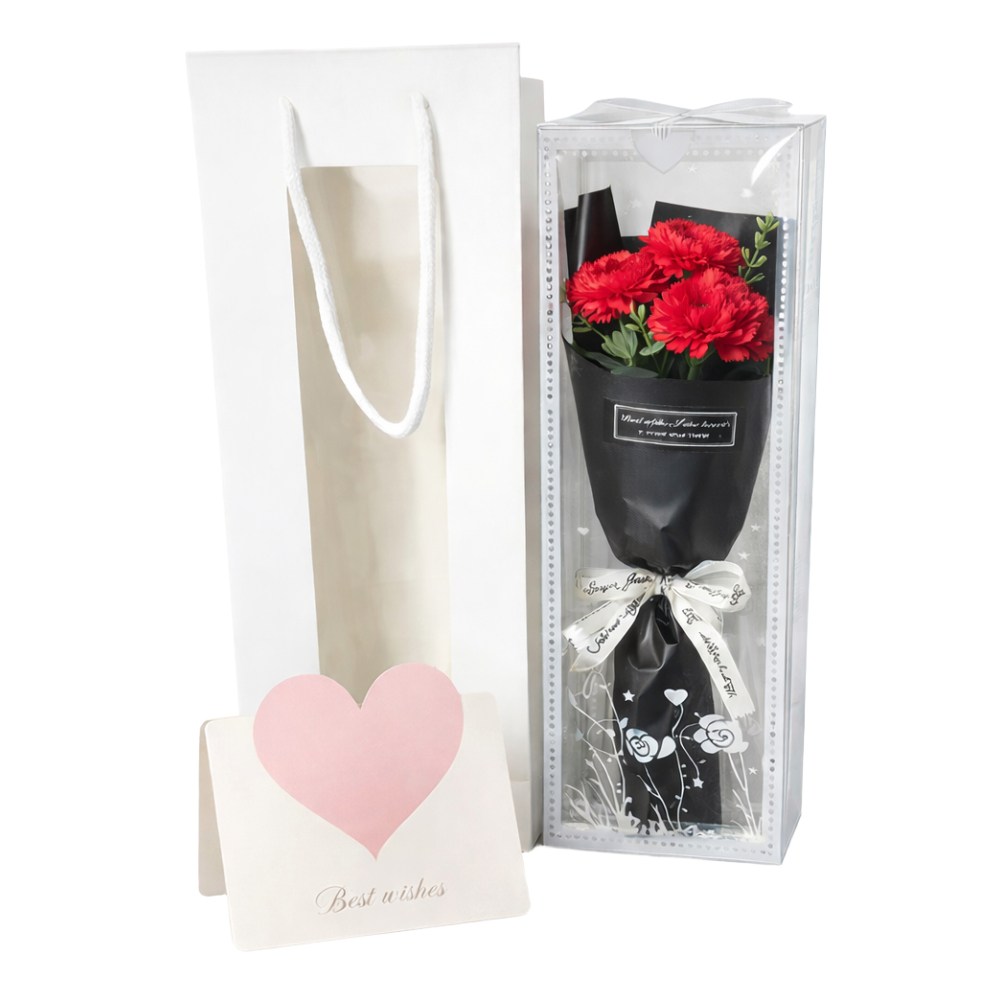 비브랜드 세송이의 꽃말 장미 카네이션 기념일 어버이날 비누꽃 쇼핑백 카드 세트 7,800원