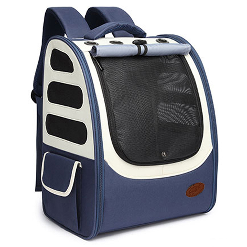 스페이스캣 반려동물 3면 통풍 백팩형 이동가방, 네이비, 1개 34,000원