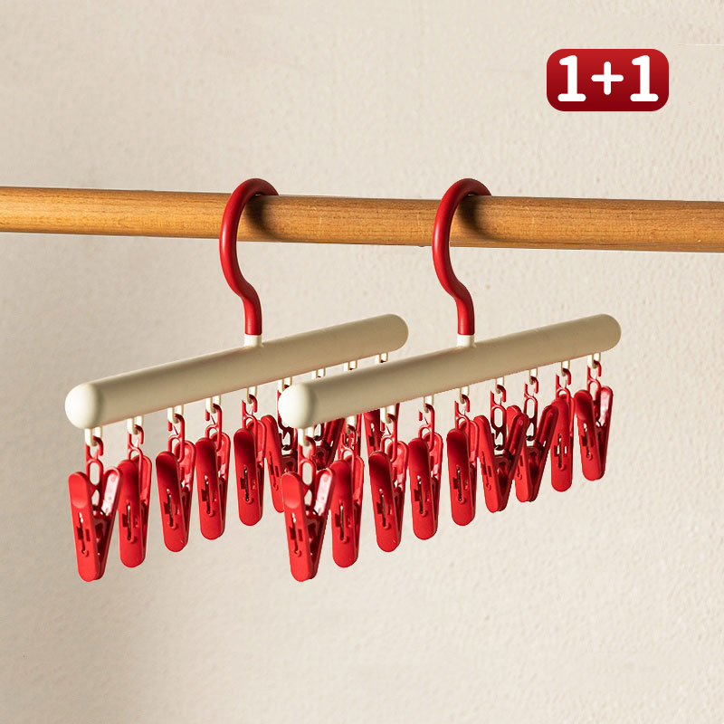 요펜스 다용도 집게형 걸이 대량수납 모자 잡화 걸이, 2개, 레드 26,990원