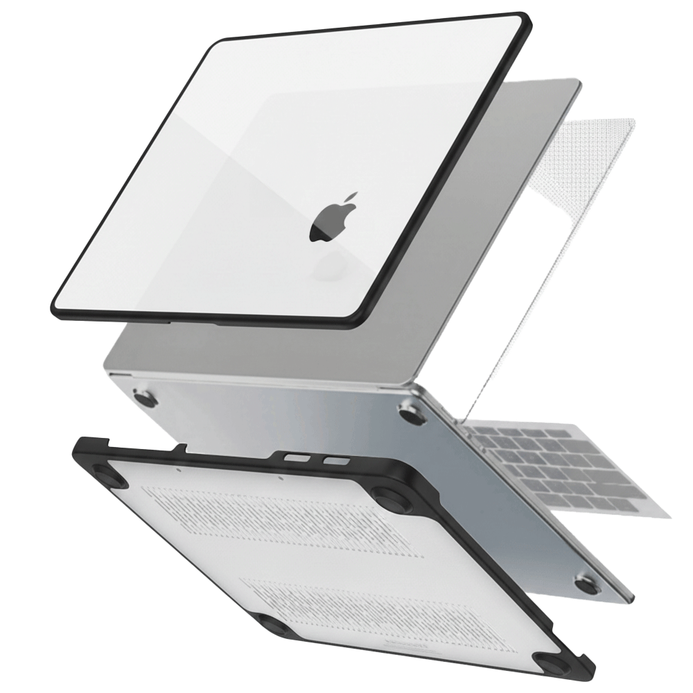 맥북 무광 반 투명 케이스 + 액정보호필름 + 키보드스킨, 1세트, 블랙 26,800원