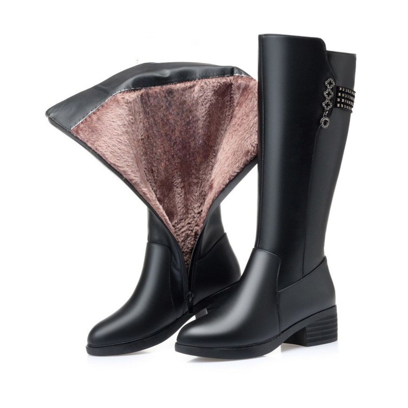 엘리샤사GB-2020 천연소가죽 롱부츠 양털 99,000원