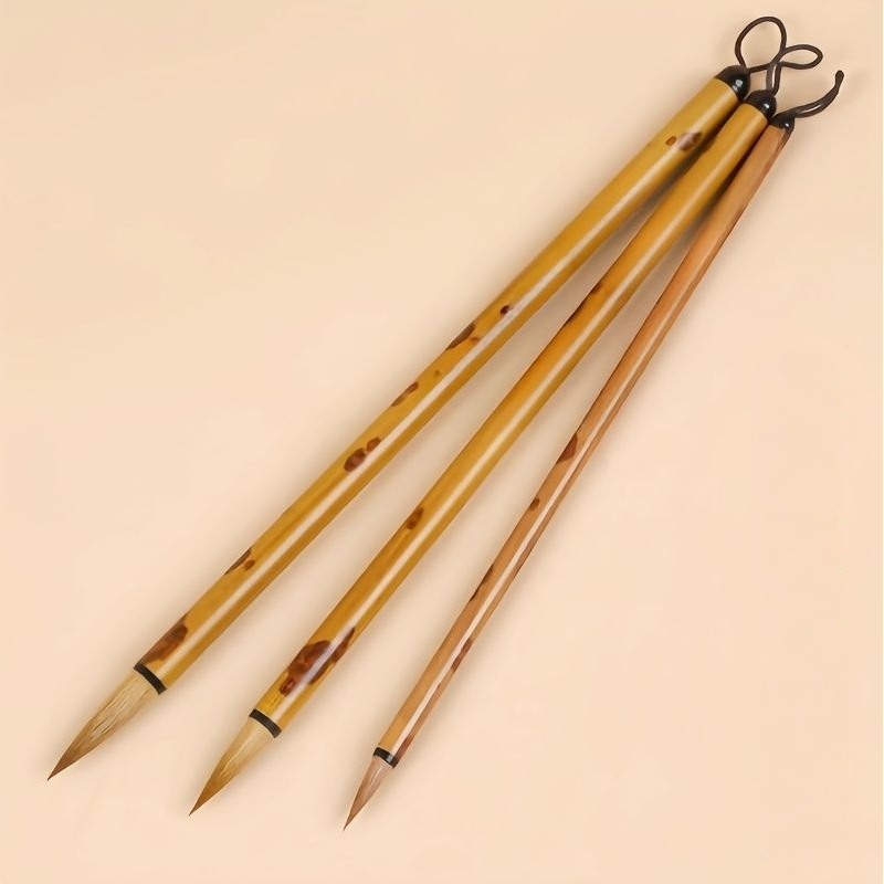 천연 늑대털 전통 서예붓 캘리그라피 붓글씨용 3종 세트 11,900원