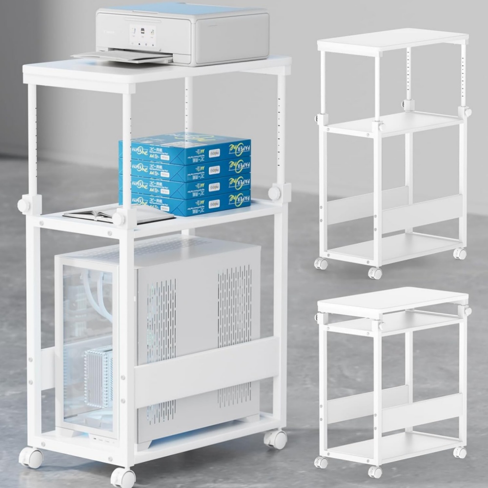 JSUSUJ 본체 선반 데스크 확장 사이드 테이블 DIY 가능 높이 조절, 흰색 100,000원