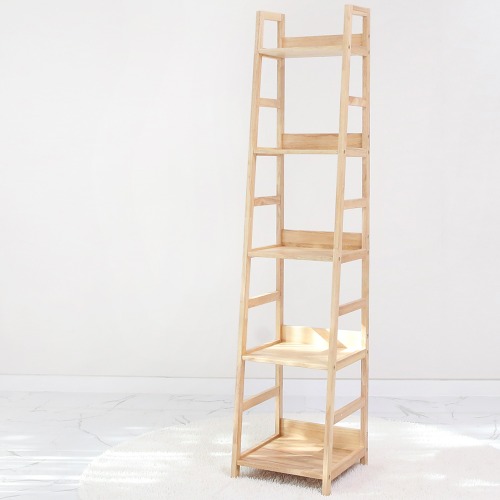 벤트리 원목 5단 사다리 수납선반 2size (2color), 내추럴 색상 126,000원