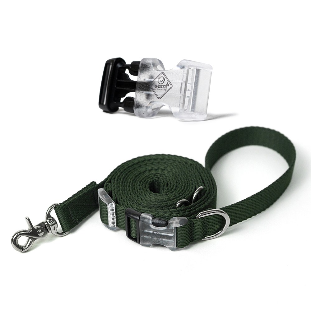 아띠지기 반려동물 길이조절 핸즈프리 멀티 리드줄, 올리브, 1개 15,000원