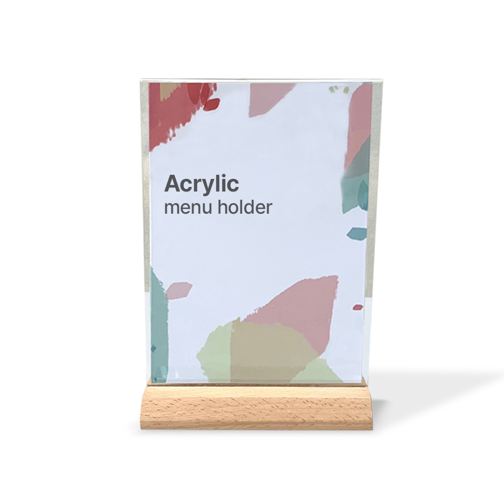 애드라벨 T형 나무 아크릴 메뉴판 POP 꽂이 세로 6,500원
