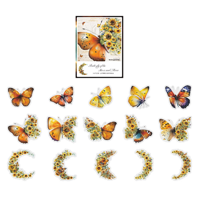 올리브파티 별밤의나비 감성 빈티지 다꾸 스티커 30p 세트 6,200원