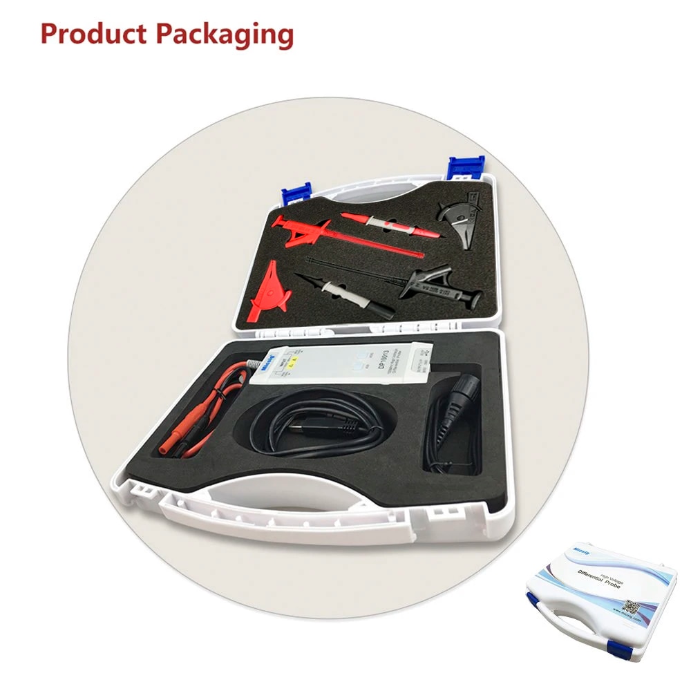Micsig 고전압 차동 프로브 DP10013 키트, 1300V, 100MHz, 3.5ns 라이즈 타임, 50X, 500X 감쇠율 247,500원