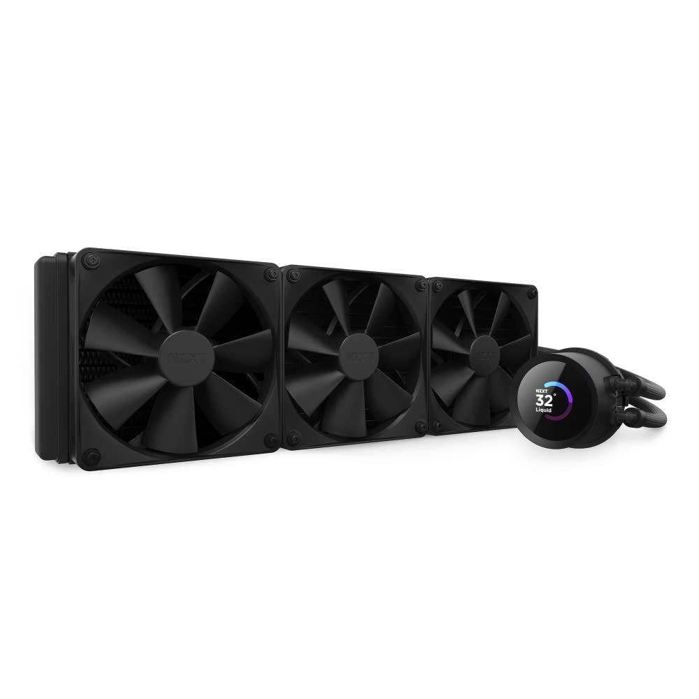 NZXT 크라켄 엘리트 360 2024 - AIO CPU 액체 냉각기 360mm 라디에이터 F120P 팬 3개 맞춤형 2.72인치 IPS LCD 터빈 펌프 AMD AM5, AM4 269,600원