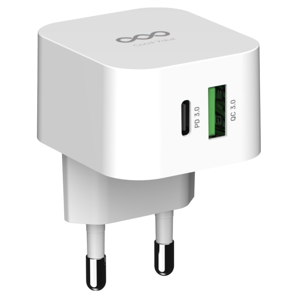 굿밸류 에어 PD 25W 2포트 초고속 멀티 충전기, 화이트, 1개 6,500원