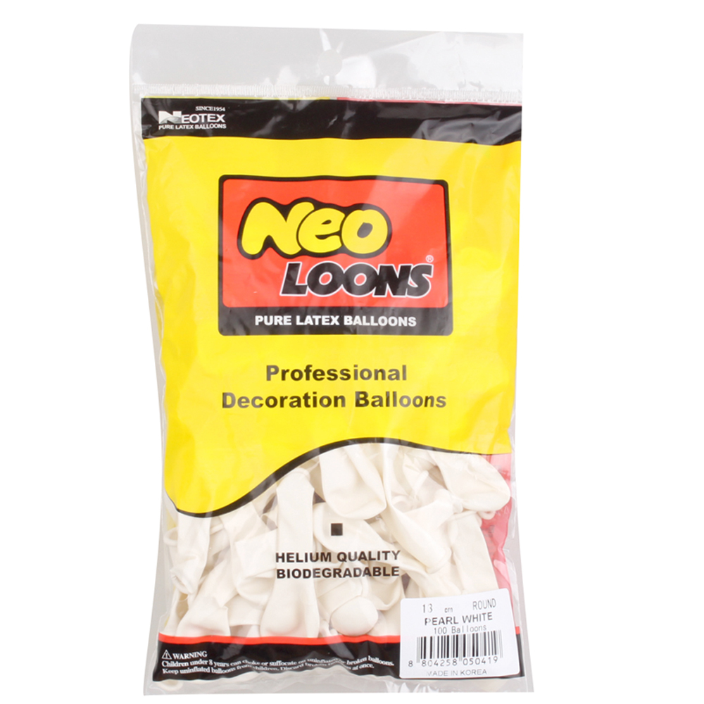 네오텍스 13cm 라운드풍선, 펄 화이트, 100개입 5,980원