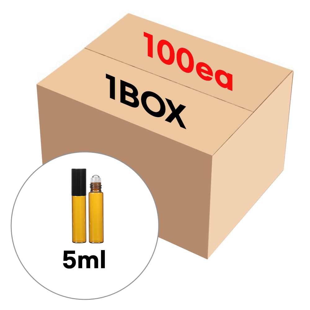 롤온 향수용기 공병 블랙 뚜껑 브라운 5ml (1BOX 100개), 100개 27,600원