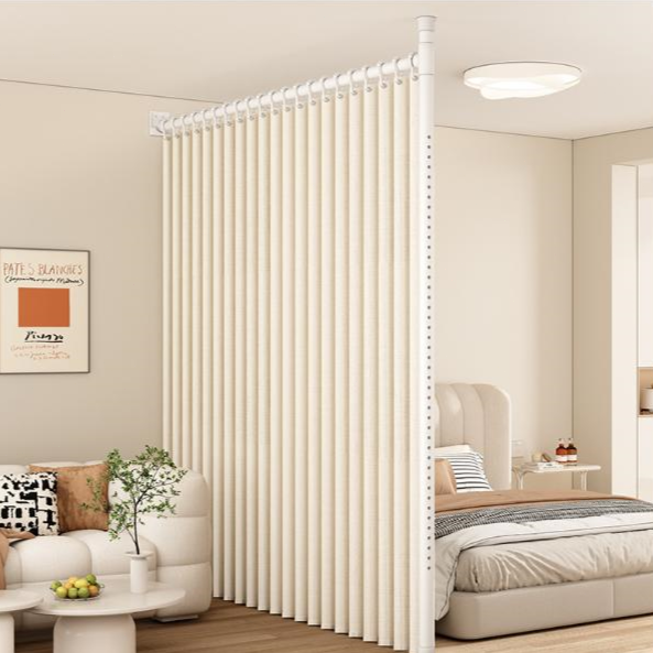 가림막 파티션 원룸공간분리 이동식 무타공 공간분리 칸막이 사무실 주방 침실 행거 가림막 가로대 1.1-1.6m(M)1.6-2.1(L) 세로대 2.1-3.1m 단면용, 상아색-M 91,500원
