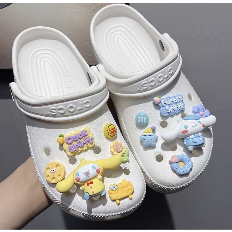 10~12 ps 산리오 실내화 슬리퍼 파츠 지비츠 악세사리 신발꾸미기, 1세트, 시나모롤 YB 12개 13,300원