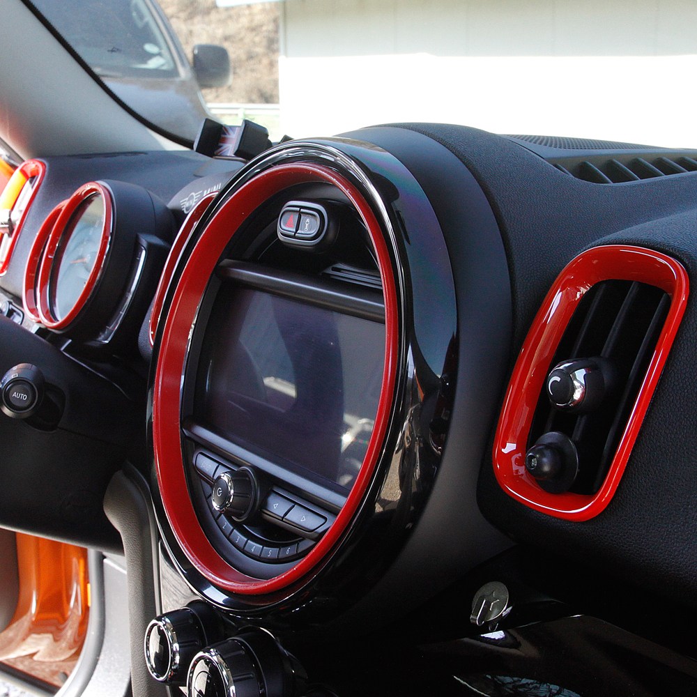 컨트리맨 F60 중앙 스크린 계기판 포인트 인테리어 몰딩 호환 용품, 컨트리맨 실내몰딩 (핑크) 9P 174,600원