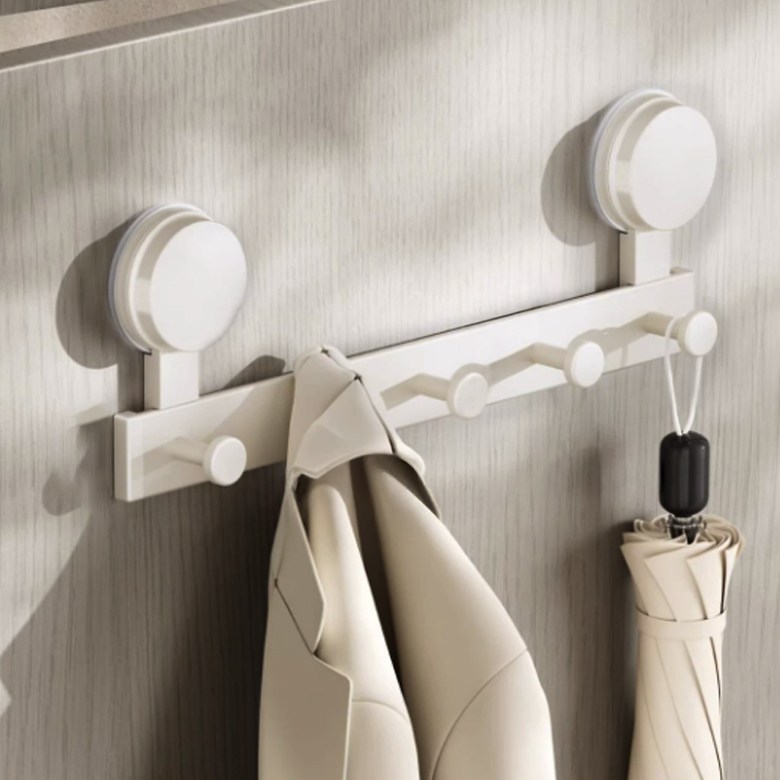 디모어 진공 흡착식 무타공 도어 행거 욕실 벽걸이 후크걸이, 밀크화이트 10,900원