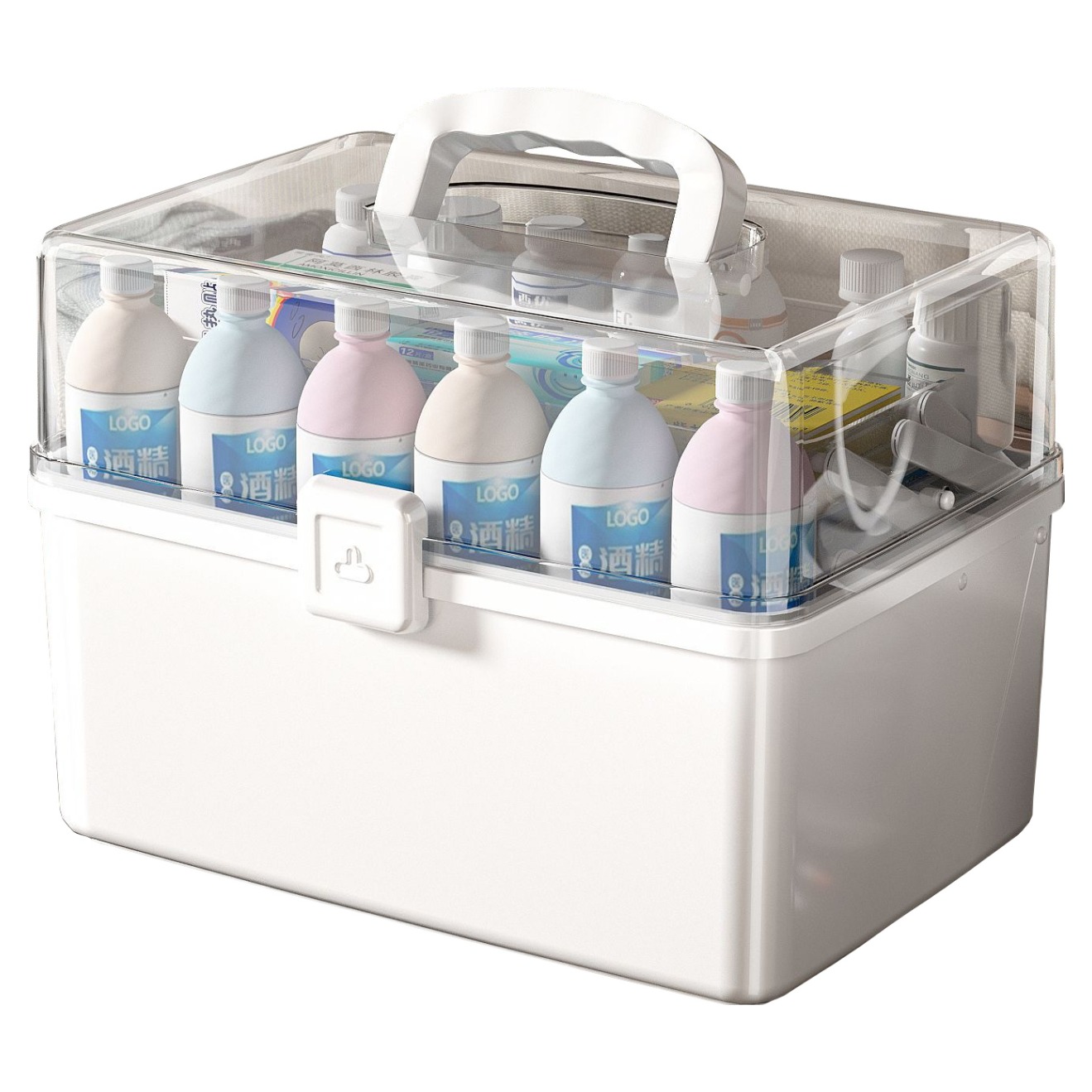 오엔리빙 가정용 산업용 3단 구급함 특대형 약상자 화이트 15,600원