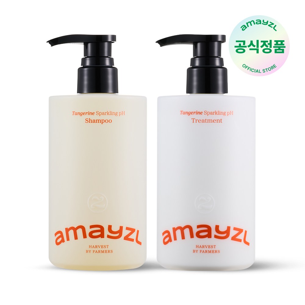 어메이즐 탠저린 스파클링 탄산수 pH 샴푸 500ML & 트리트먼트 500ML 세트, 1개 15,900원