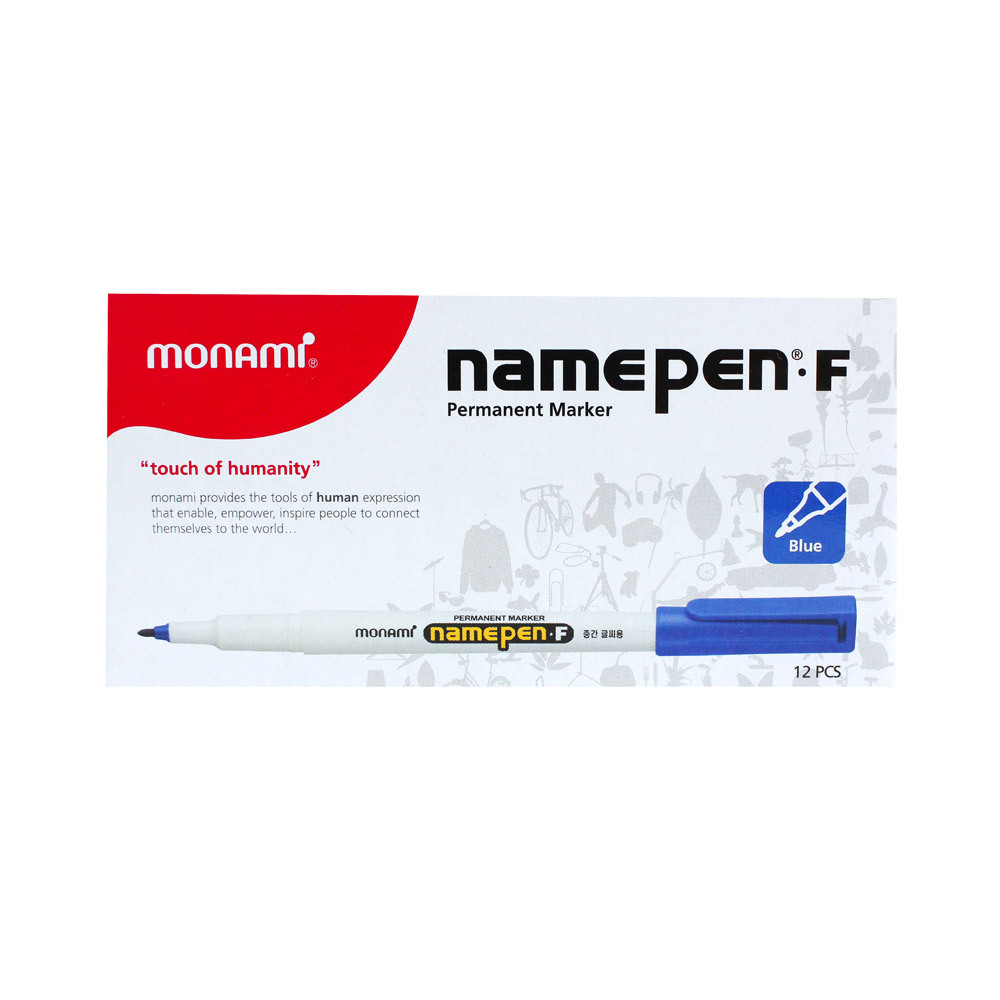 모나미 중간글씨용 네임펜 Fine, 청색, 12개 7,000원