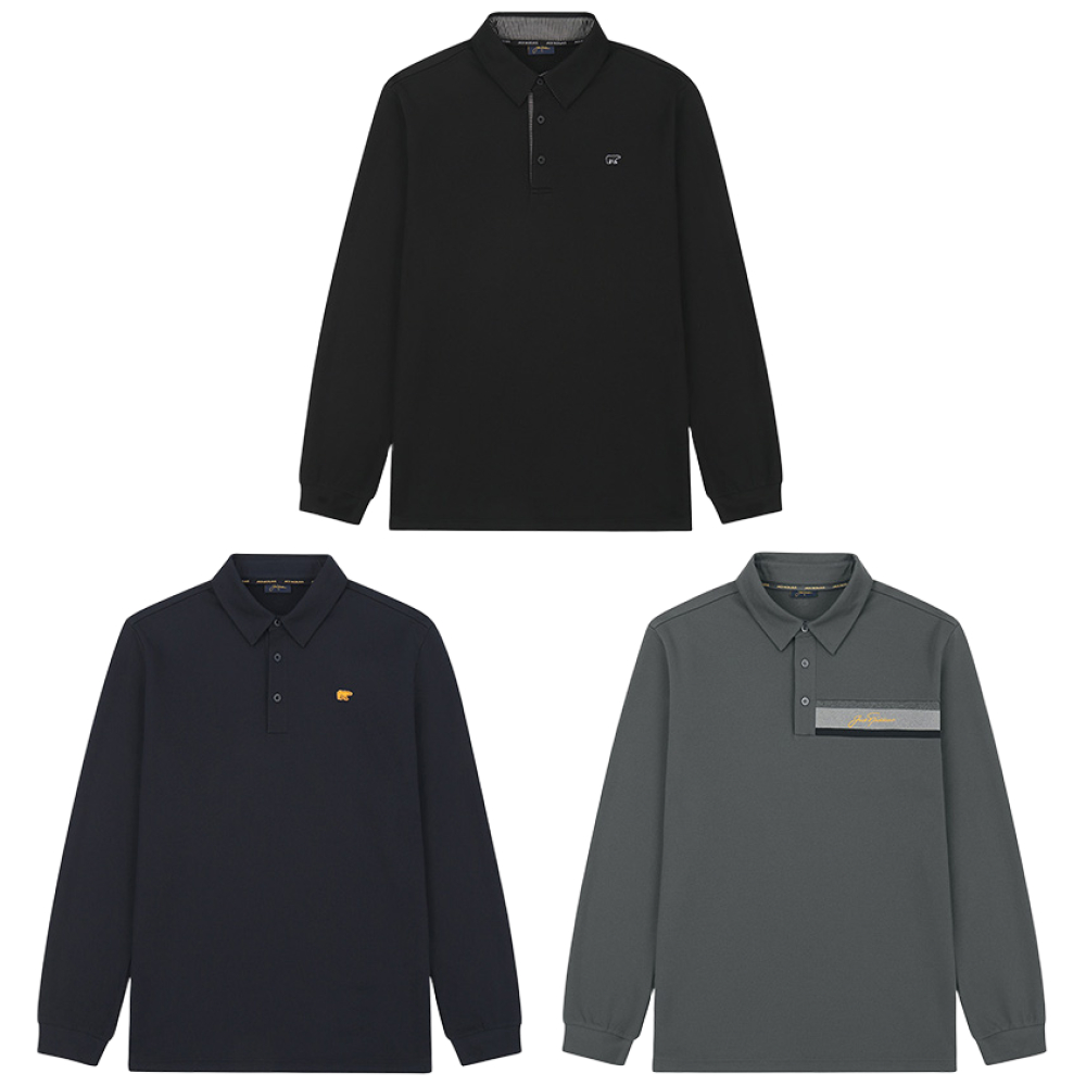 [잭니클라우스] 남성 골프 카라티셔츠 긴팔티 3종세트 99,000원