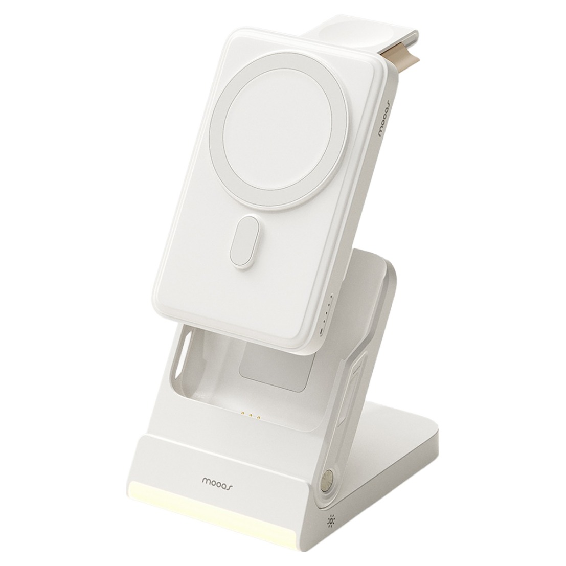 무아스 폴더블 4in1 맥세이프 보조배터리 10,000mAh + 무선충전기 세트, 화이트, 1세트 54,800원