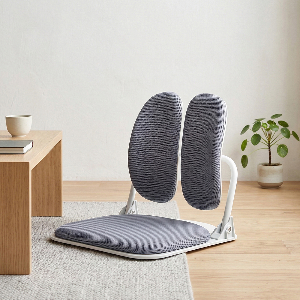 듀오백 폴딩형 패브릭 좌식의자 온돌 D-922, 그레이, 1개 74,000원