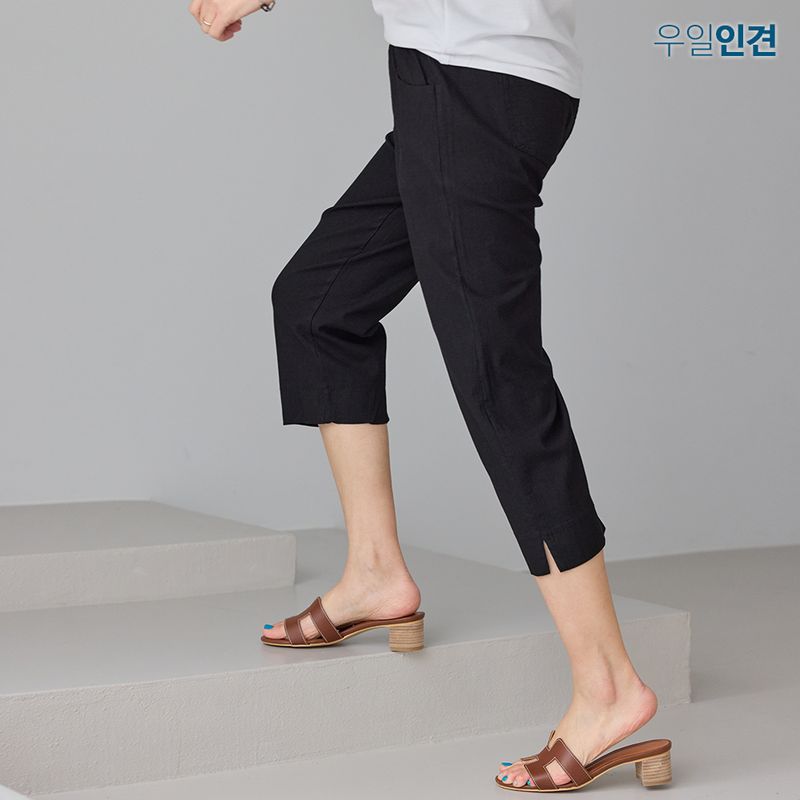 우일인견 빅사이즈 시원한 인견 밴딩 스판 워싱 7부 팬츠 35,900원