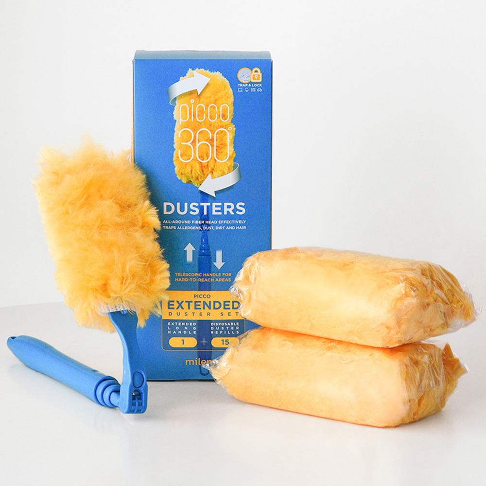 밀레마 피코 더스터 먼지떨이 옐로우 롱핸들 1p + 리필 15매 세트, YELLOW, 1세트 18,900원