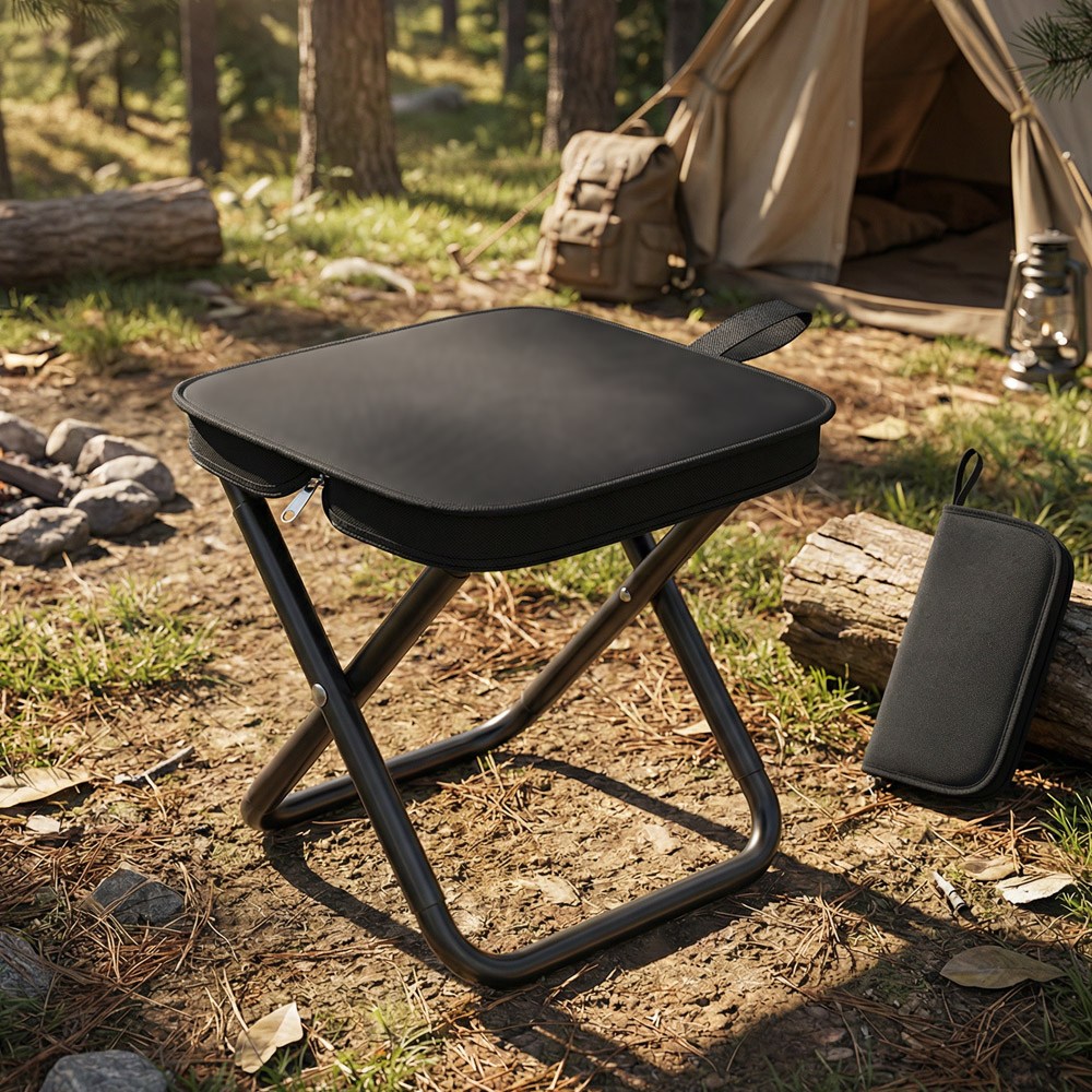 멜틱 접이식 미니 캠핑 의자, 1개, 블랙 9,900원
