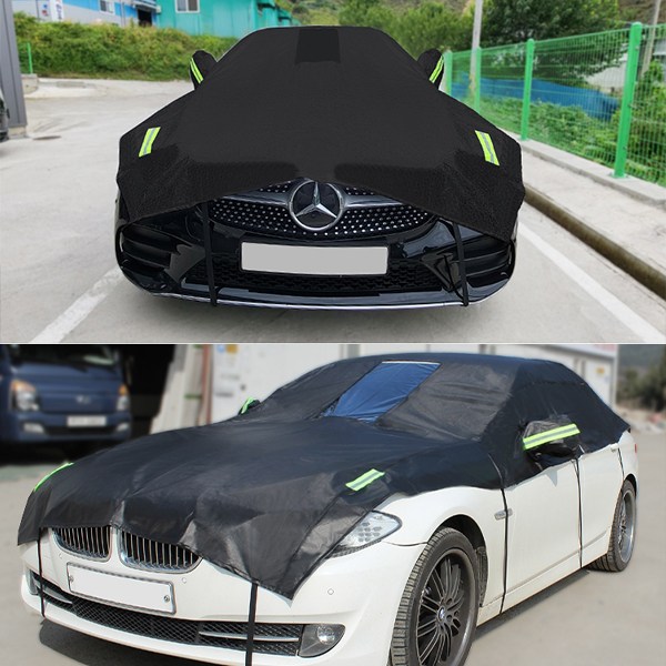 자동차커버 하프커버 성에방지 황사 먼지차단 기모원단 카커버 덮개 43,000원