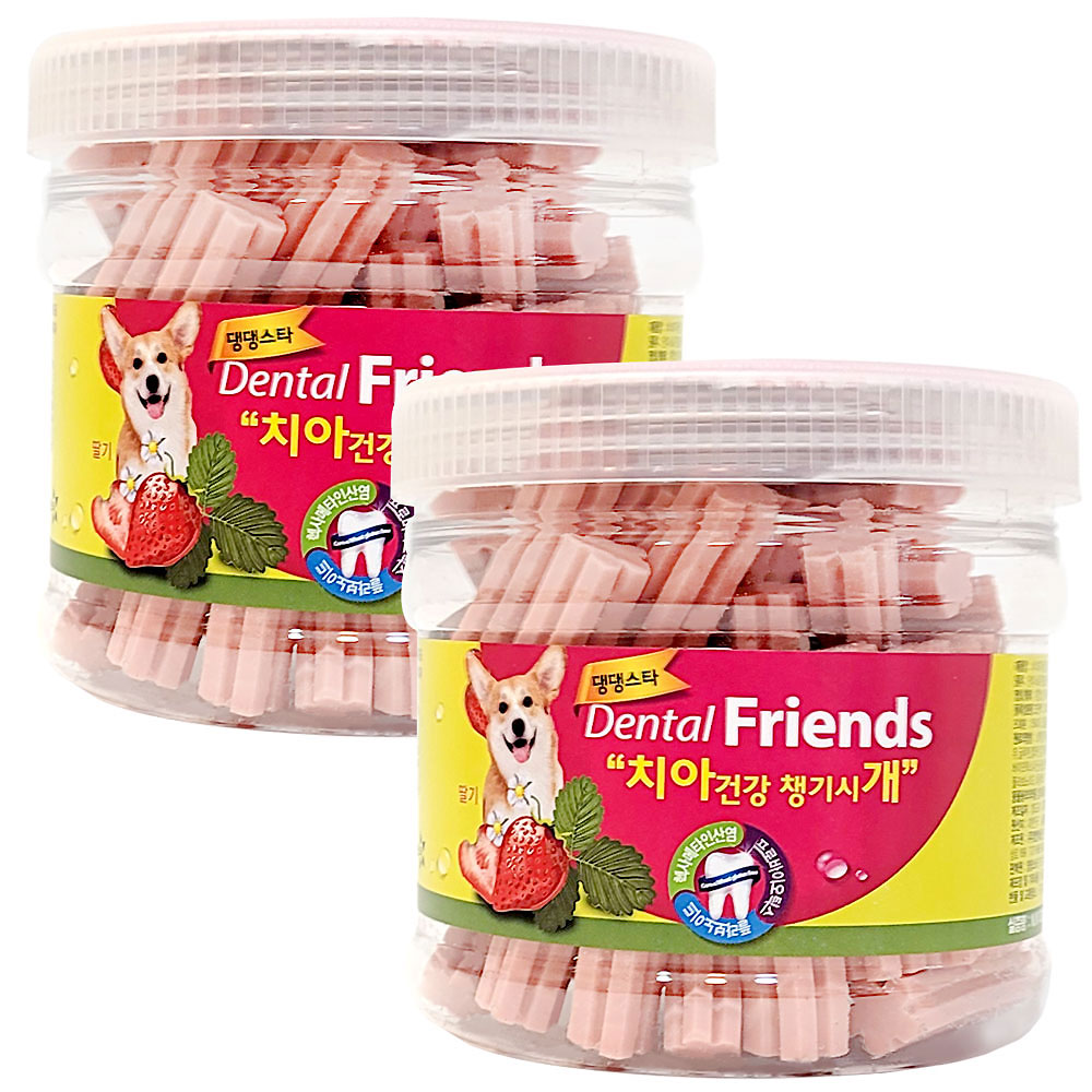댕댕스타 강아지 덴탈프렌즈 껌, 딸기, 300g, 2개 13,460원