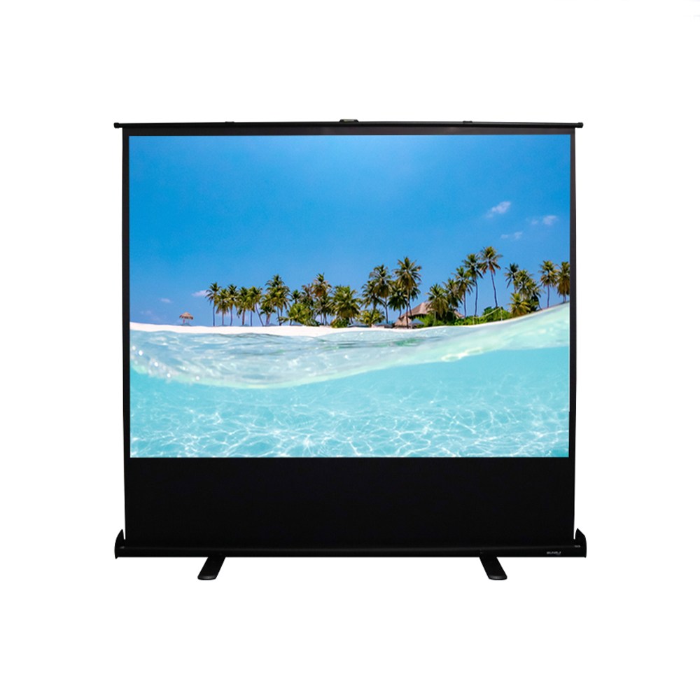 성지 4:3 이동형 빔프로젝터 스크린 유압 이동식 스크린 캠핑 휴대용 무타공 롤러블 빔스크린 쏠림발판 매트원단 135,400원