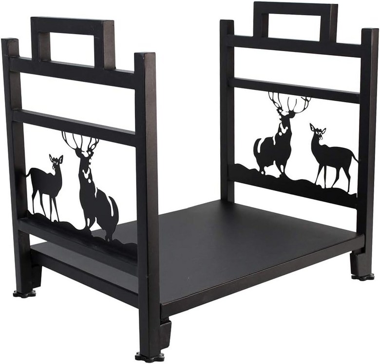 이노 스테이지 장작 통나무 선반 벽난로용 철제 목재 보관함 화덕 스토브 액세서리용 헤비 듀티 - 실내 완벽한 시공 나사 설치 필요 없음 178,500원