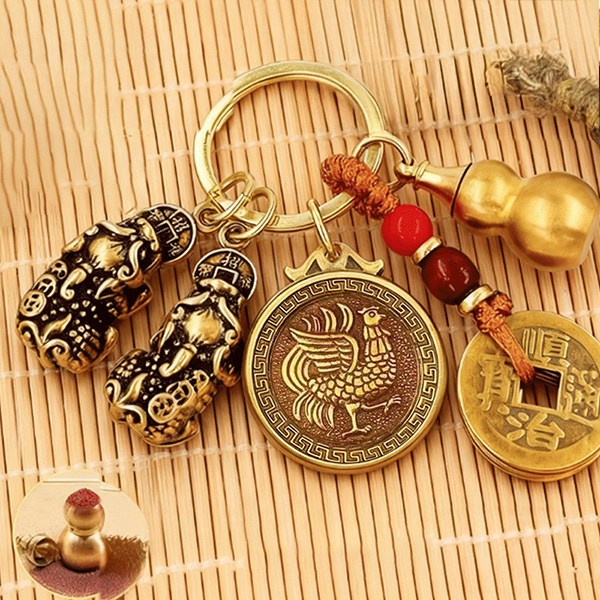 황동 행운 표주박 엽전 12간지 열쇠고리 3,900원