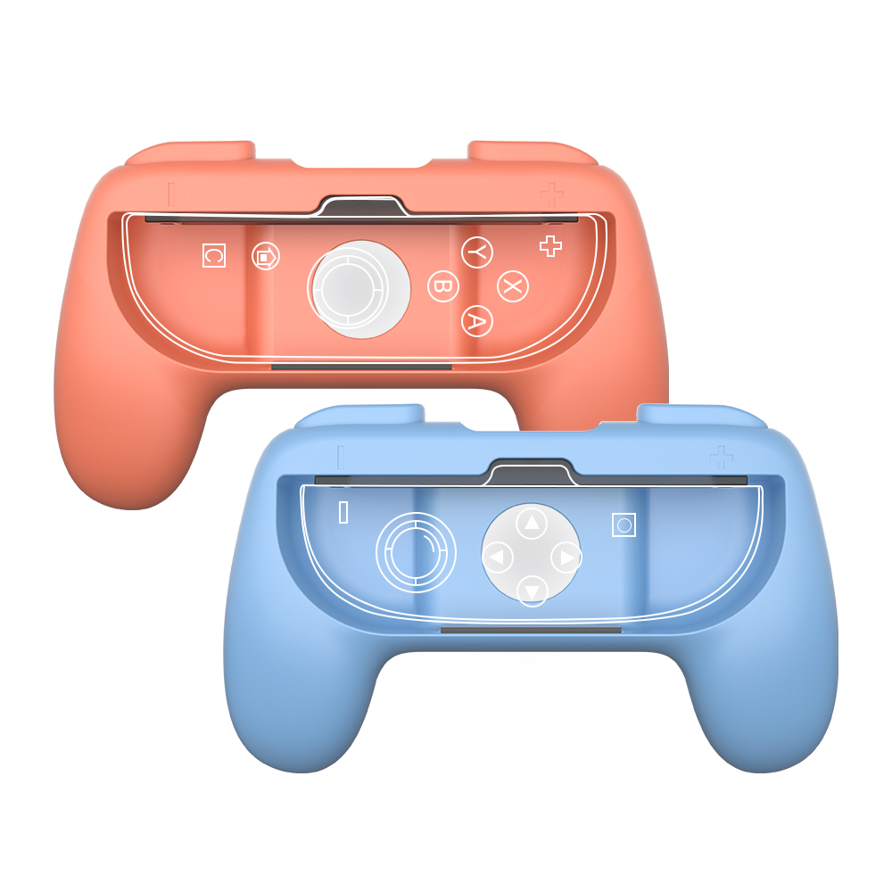 스위치2 호환 가능 PERFFIER 닌텐도 조이콘 레이싱 휠 게임 핸들+ 미끄럼방지 컨트롤러 그립, 1세트, 레드 + 블루, S200 35,800원