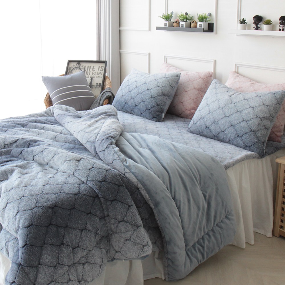 양면 극세사 도톰하고 따뜻한 부드러운 겨울 차렵이불 세트 165,000원