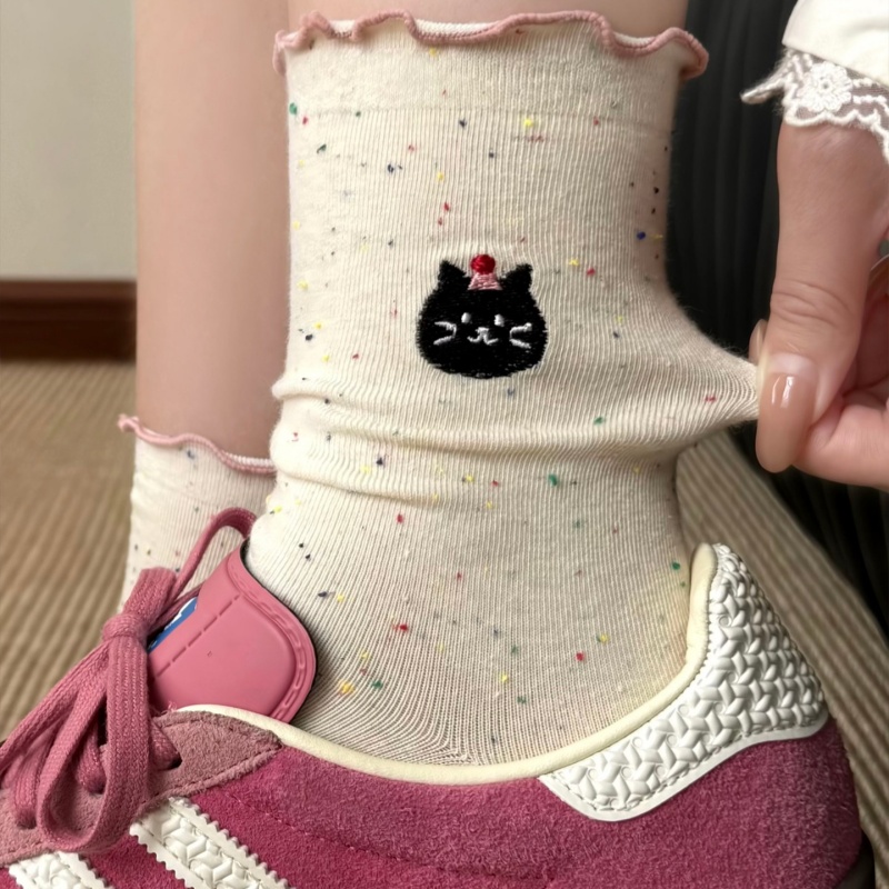 Banjiwu 여성 양말 귀여운 겨울 양말 중목 양말 장목 양말 중목 양말 운동 양말 무압박 양말 면 양말 5족 세트 19,990원