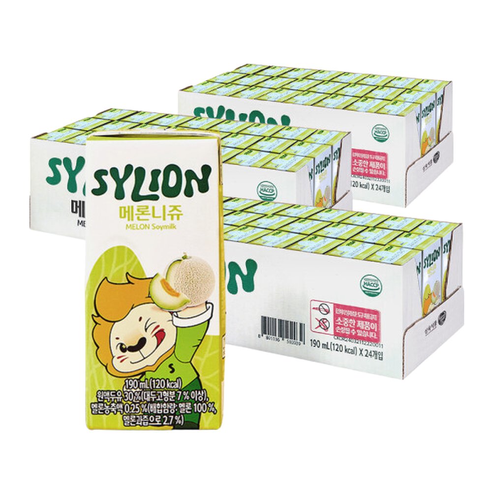 삼육식품 실리온 메론니쥬 메론맛 두유 190ml 72팩 (24팩3개) 멜론향 메론두유 멜론두유 스타배송, 72개, 190ml 49,170원