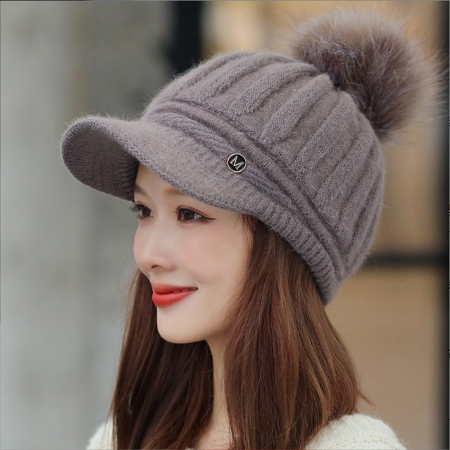 그린코코 울니트 여성 방울 털 겨울모자 14,800원