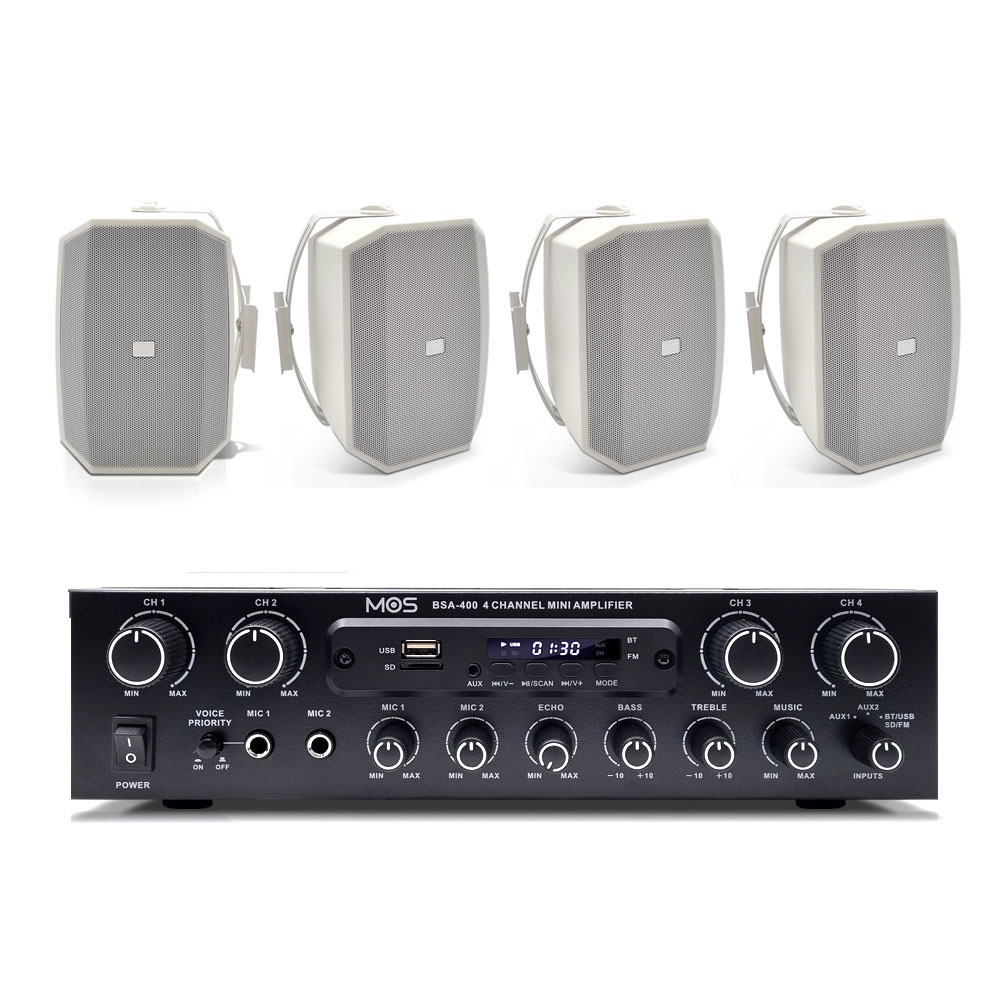 매장용 앰프 스피커 4개 블루투스앰프 매장 안내 방송 카페 음악 450,000원