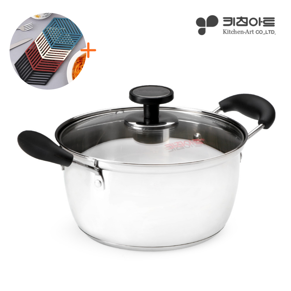 키친아트 3중바닥 스테인레스 냄비 사은품증정, 양수 20cm, 1개 15,900원
