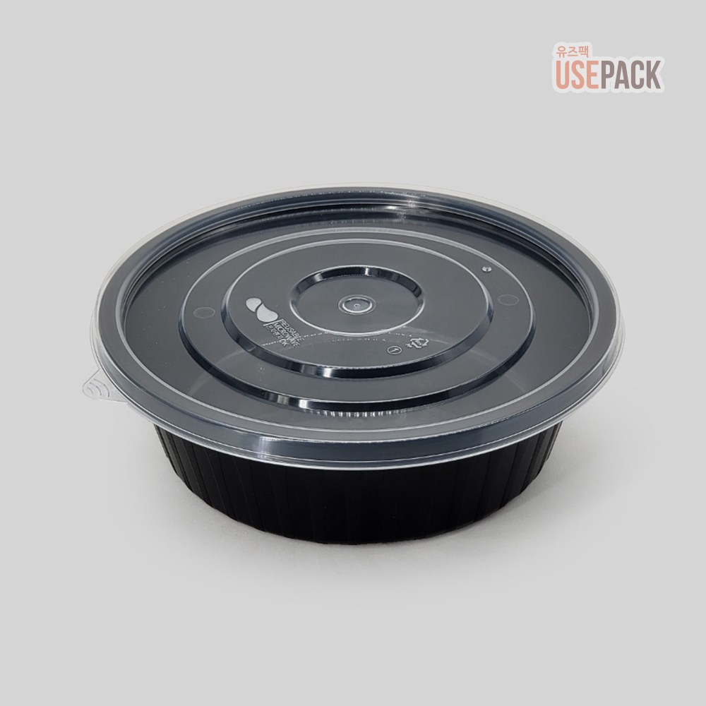 유즈팩 BW 사출 195파이 소 50개 검정 냉면용기 칼국수용기 13,900원