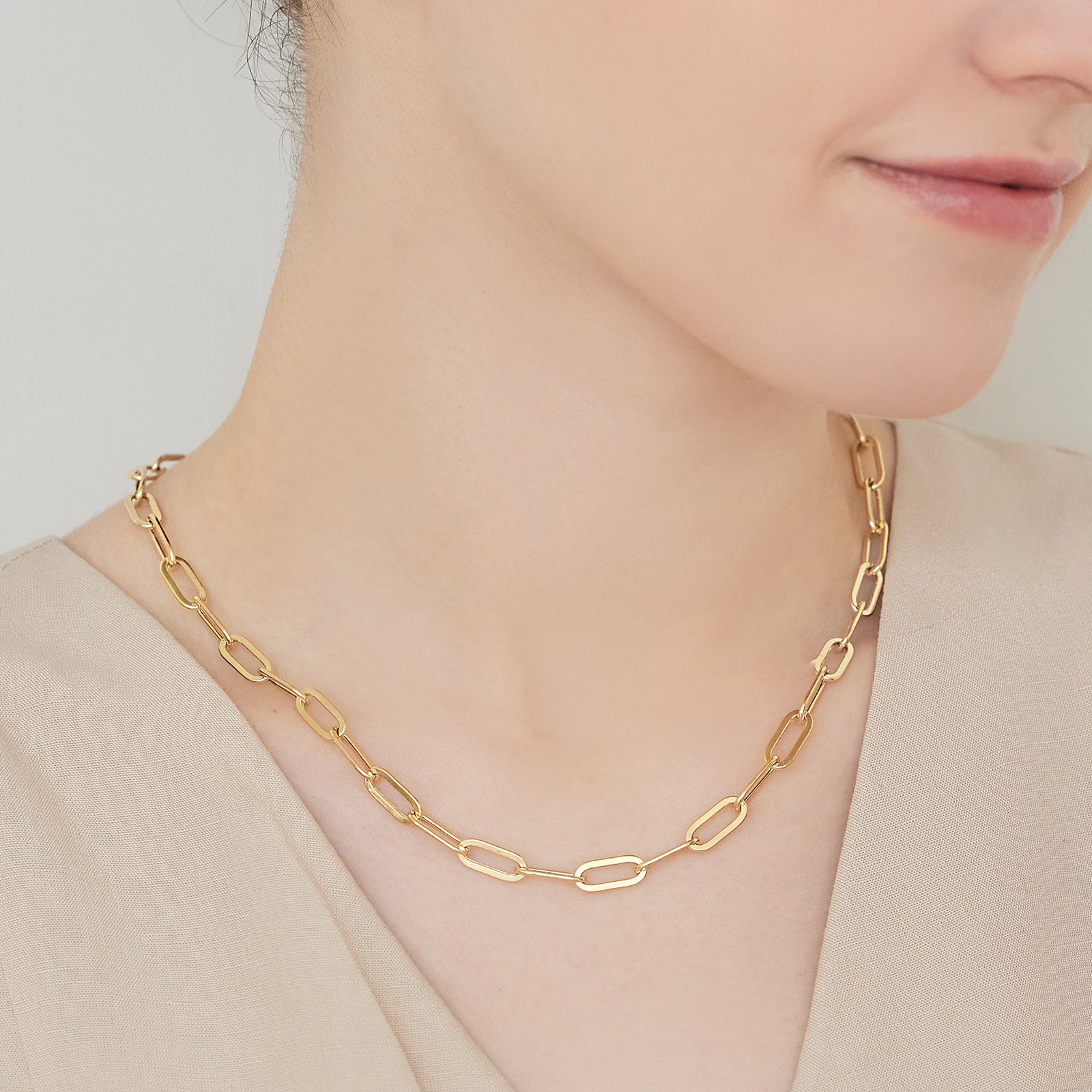 펠리체골드 14K,18K 시그니처 클립 목걸이 (L) (+선물포장)데일리 볼드 레이어드 커플목걸이 우정목걸이 기념일 골드 여성 할로우 체인 금 1,783,460원